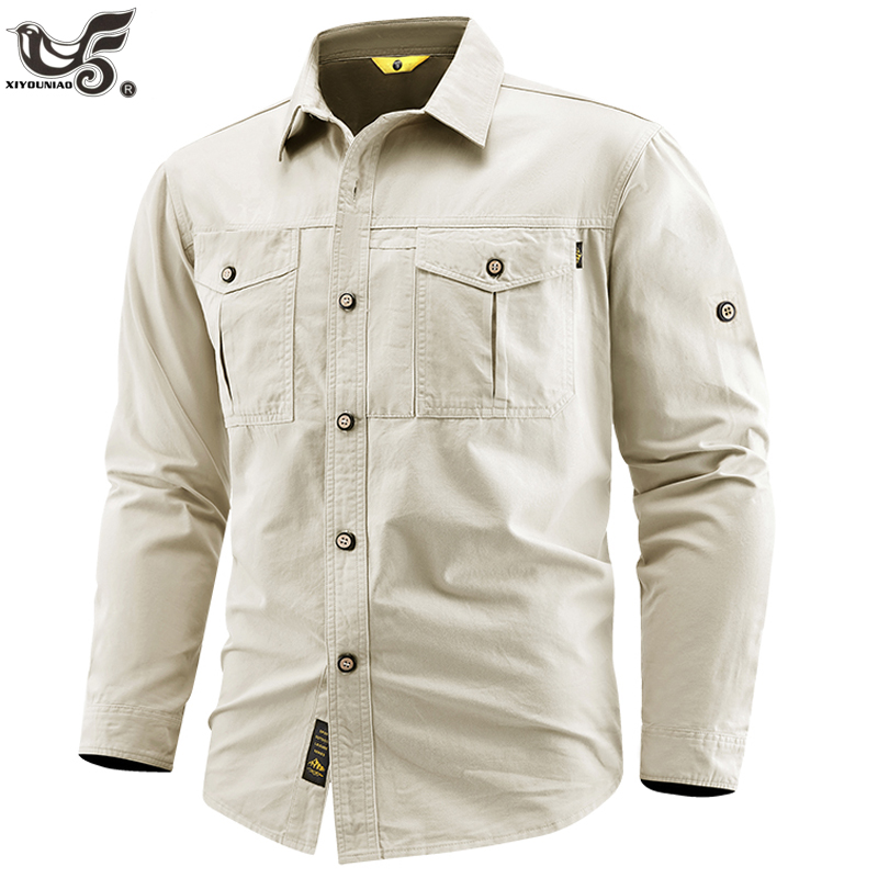 Tactical Military Shirt Cargo - Zakelijke militaire shirts Heren Tactiek Lange
