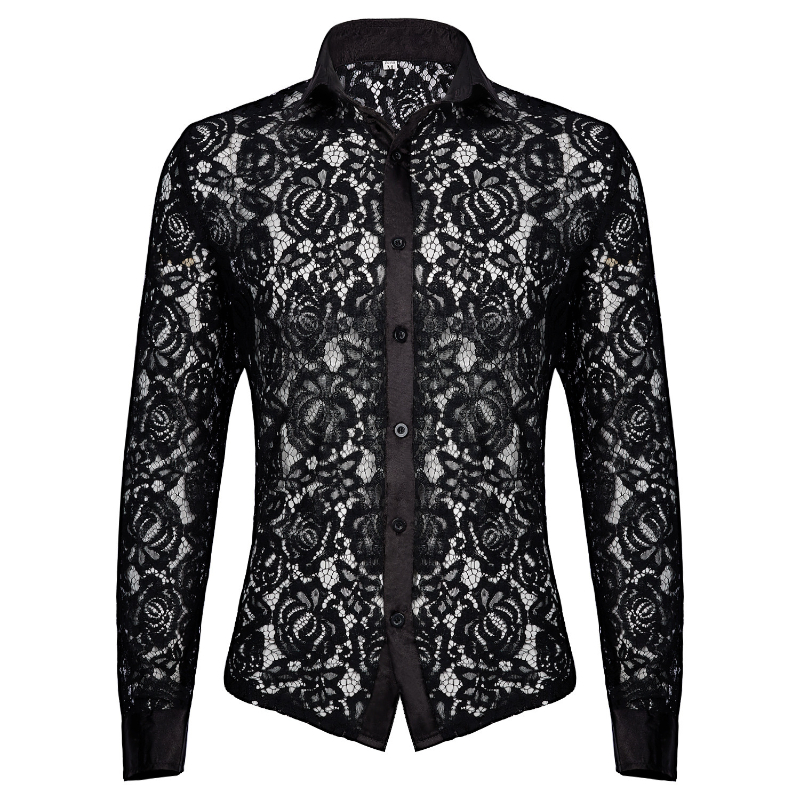 Medieval Gothic Lace Up Pirate Shirt - Sexy Middeleeuwse Mannen Kanten Shirt Victoriaanse