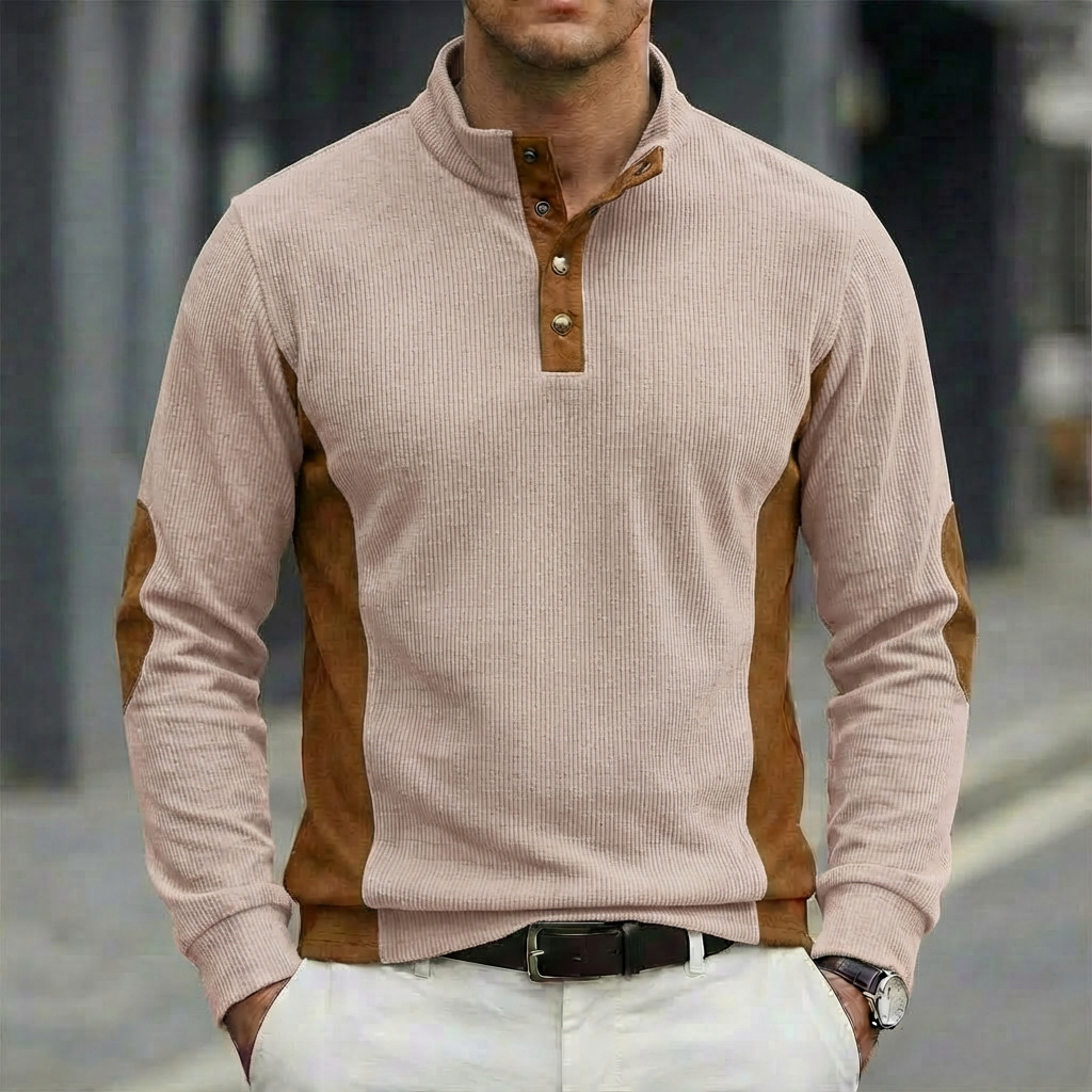 Corduroy Button Up Shirt Men - Trendy nieuw casual corduroy heren poloshirt