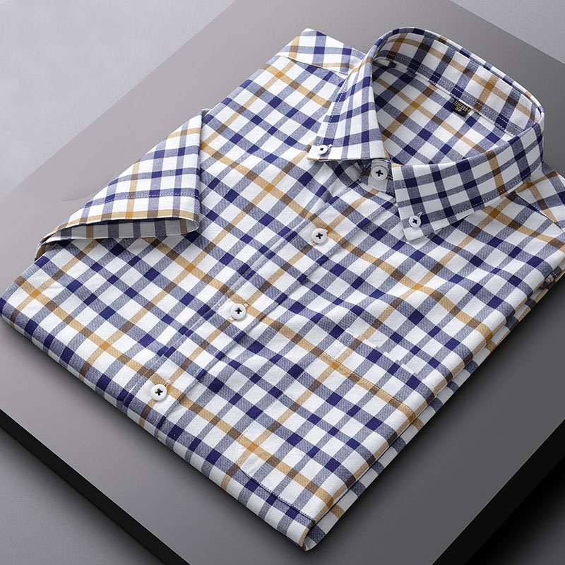 Oxford Cotton Casual Shirt Business - Zomer Nieuw 100% Katoenen Oxford Korte