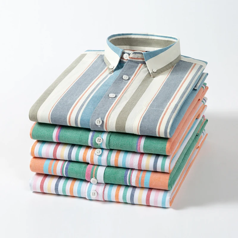 Oxford Cotton Casual Shirt Business - 2025 100% katoenen Oxford-shirts Casual voor