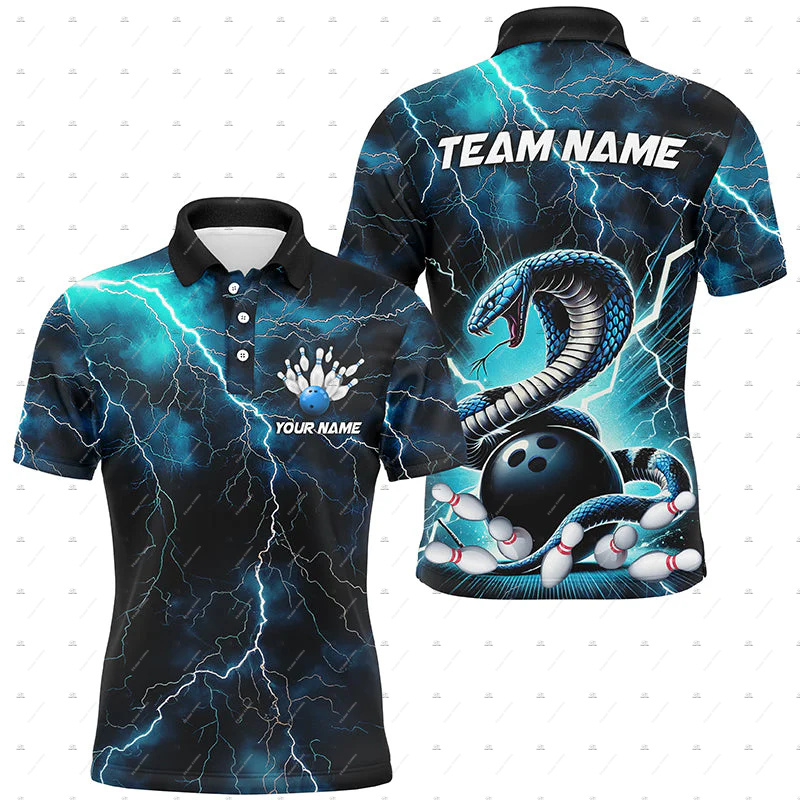 Short Sleeve Bowling Shirt Retro - Aangepaste naam Bowling Skull Flame Graffiti