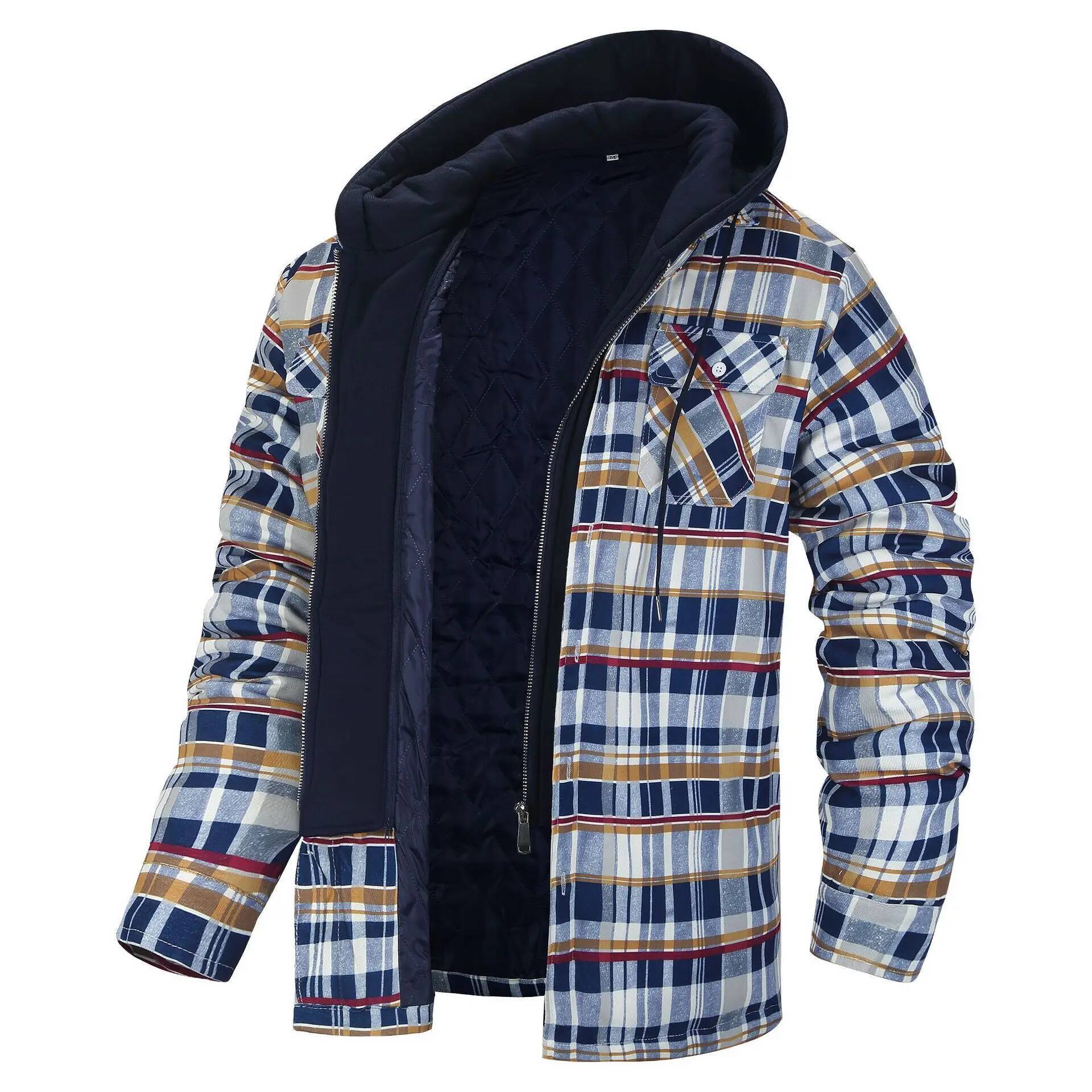 Flannel Plaid Shirt Heavy Weight - Winter flanel geruite jas heren casual