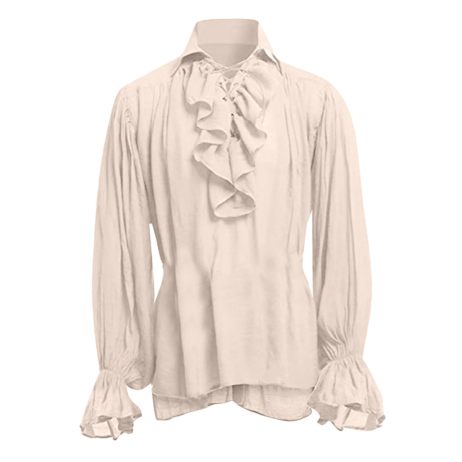 Medieval Gothic Lace Up Pirate Shirt - Mens Halloween Lace Up Piraat Shirt
