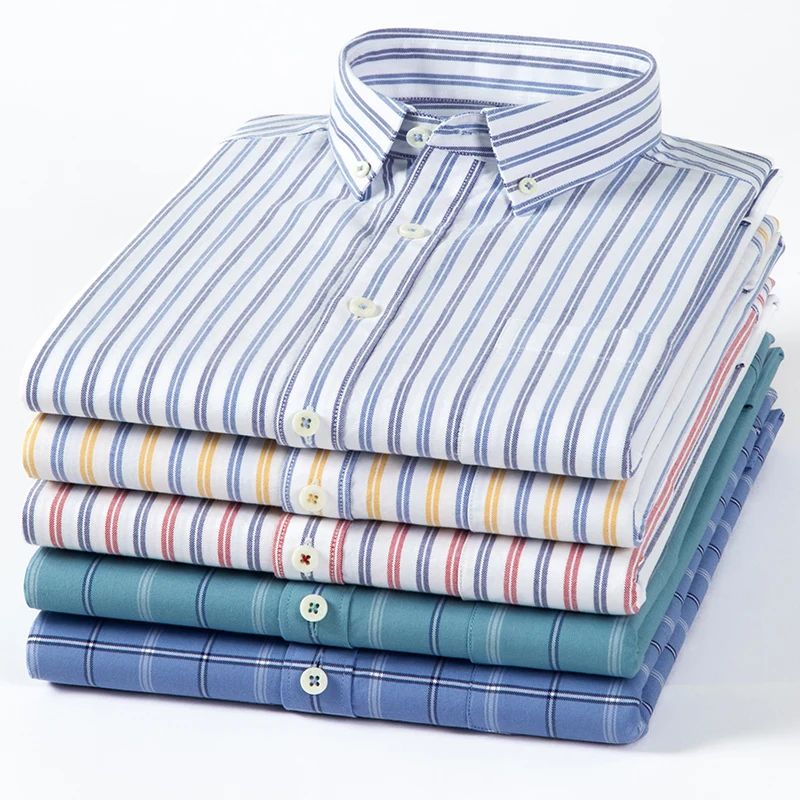 Oxford Cotton Casual Shirt Business - 2023 Nieuwe Puur Katoenen Oxford Mannen