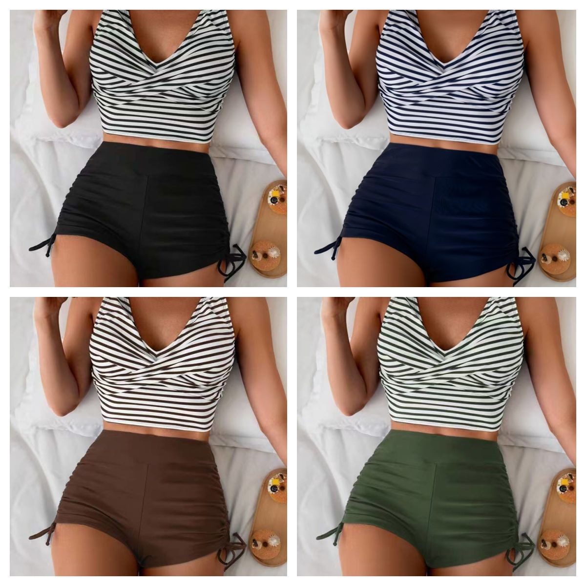 Dames badmode bikini crop top  - Shorts recensie en prijs