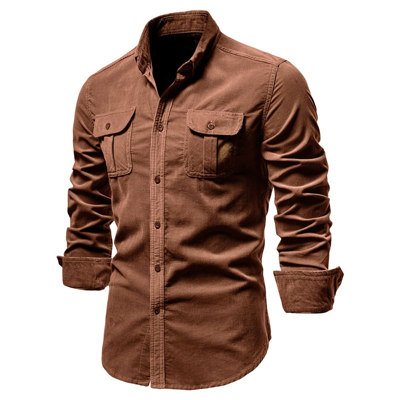 Corduroy casual overhemdjack v - Corduroy Button Up Shirt Men recensie en prijs