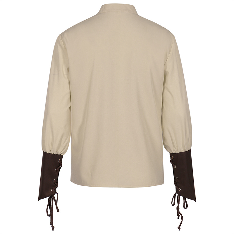 Middeleeuws piratenoverhemd vo - Medieval Gothic Lace Up Pirate Shirt recensie en prijs