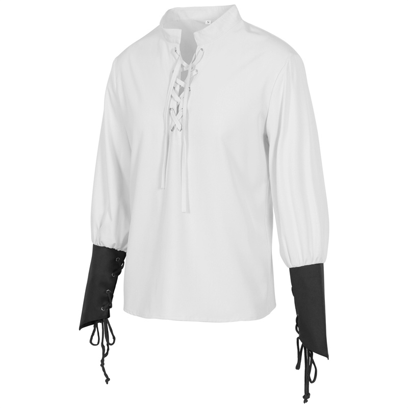 Middeleeuws piratenoverhemd vo - Medieval Gothic Lace Up Pirate Shirt recensie en prijs