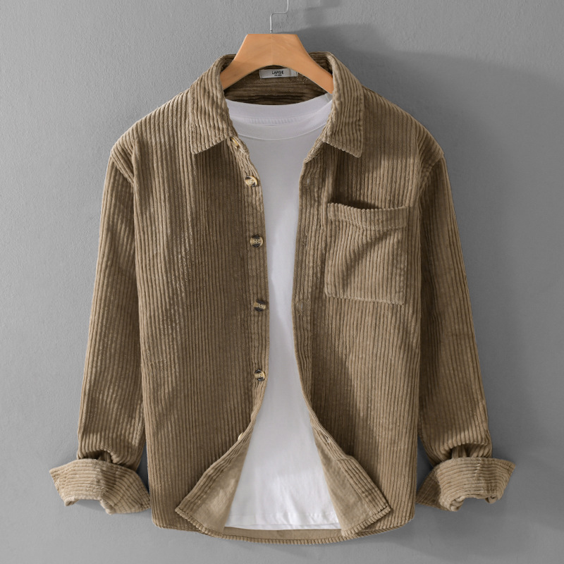 2026 Nieuw Heren Corduroy Over - Corduroy Button Up Shirt Men recensie en prijs