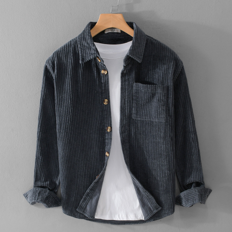 2026 Nieuw Heren Corduroy Over - Corduroy Button Up Shirt Men recensie en prijs