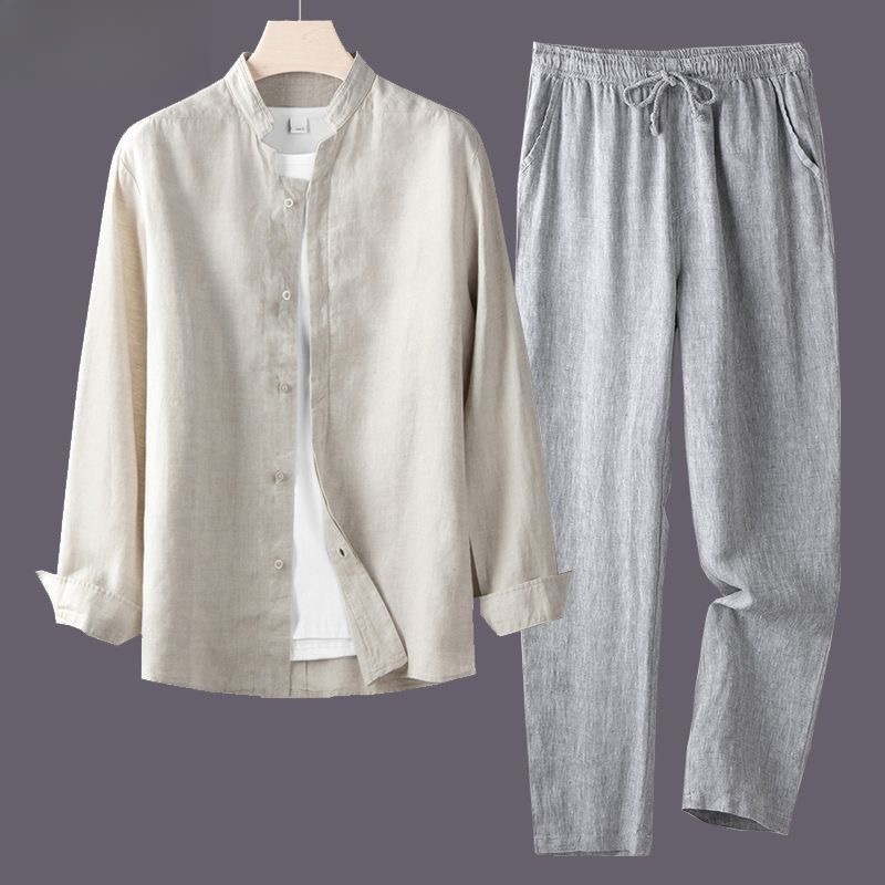 Lichtgewicht, ademende katoene - Mens Linen Shirt Long Sleeve recensie en prijs