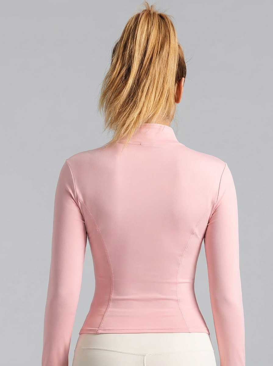 Nieuwe dames lichtroze yogajac - Jackets recensie en prijs