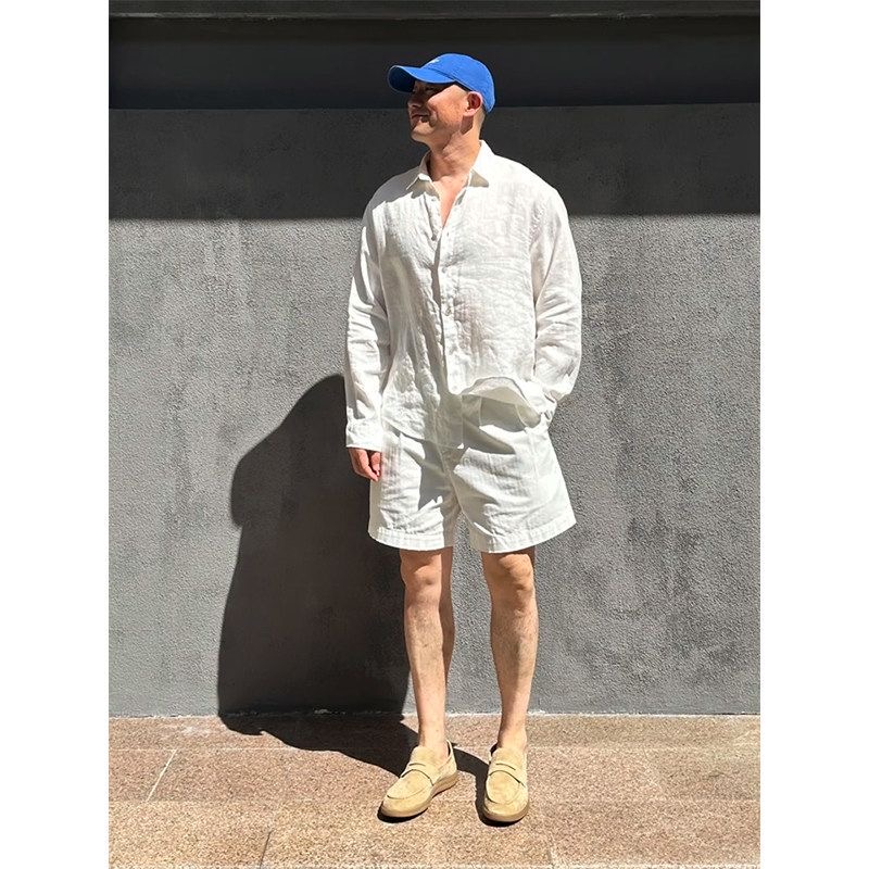 Licht luxe linnen zonwerende o - Mens Linen Shirt Long Sleeve recensie en prijs