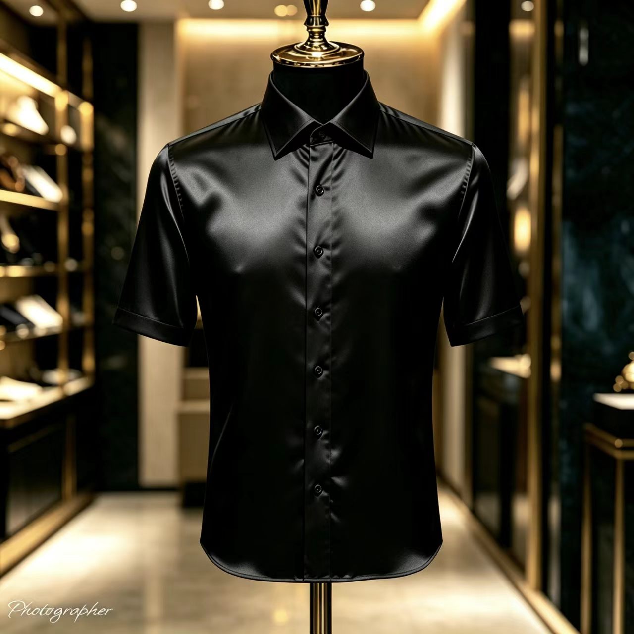 Heren overhemd van effen satij - Mens Satin Silk Dress Shirt recensie en prijs