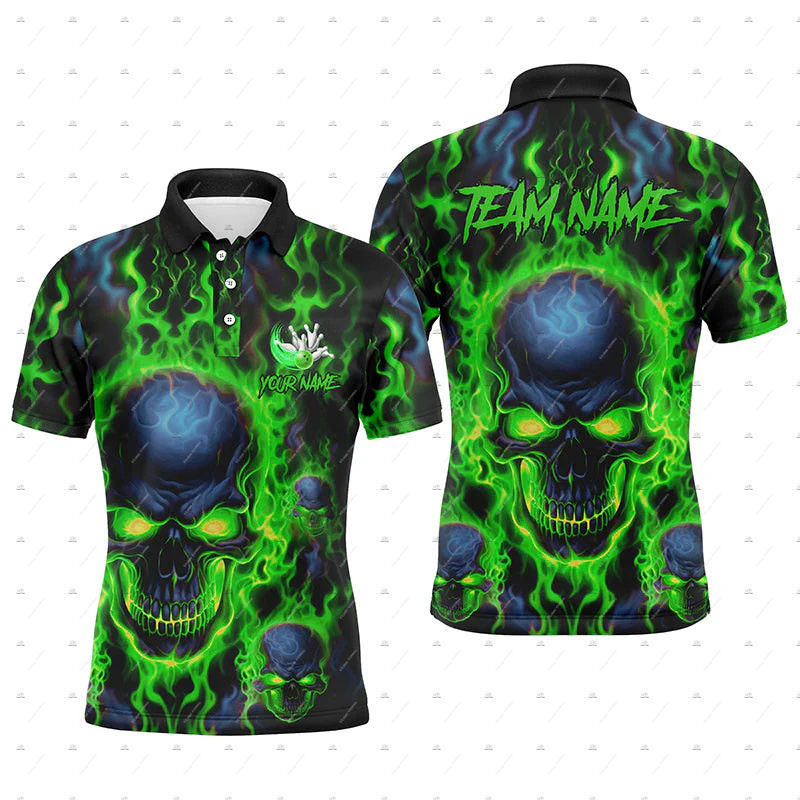 Aangepaste naam Bowling Skull  - Short Sleeve Bowling Shirt Retro recensie en prijs