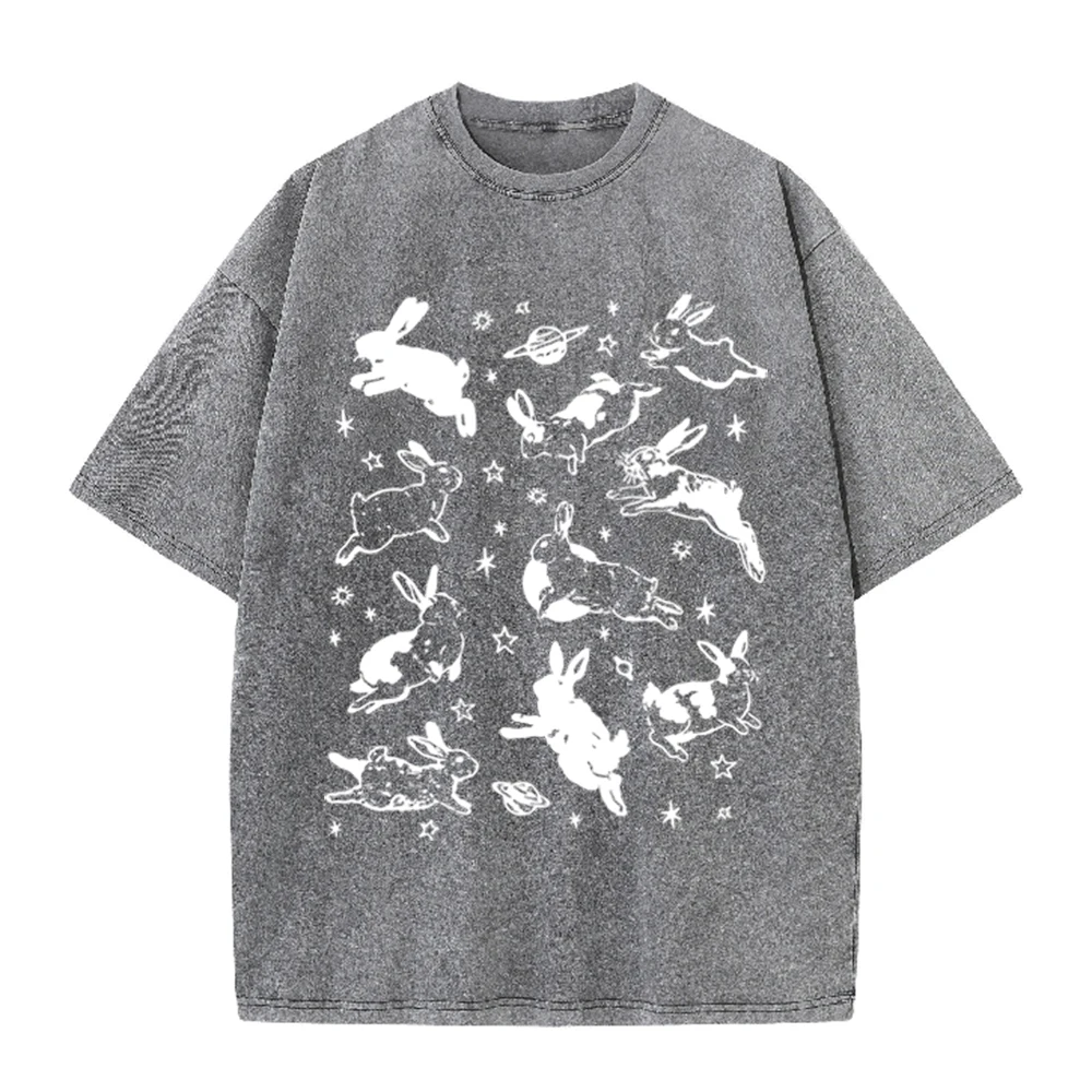 2026 Vintage Space Rabbit Plan - Acid Wash Vintage Graphic T Shirt recensie en prijs