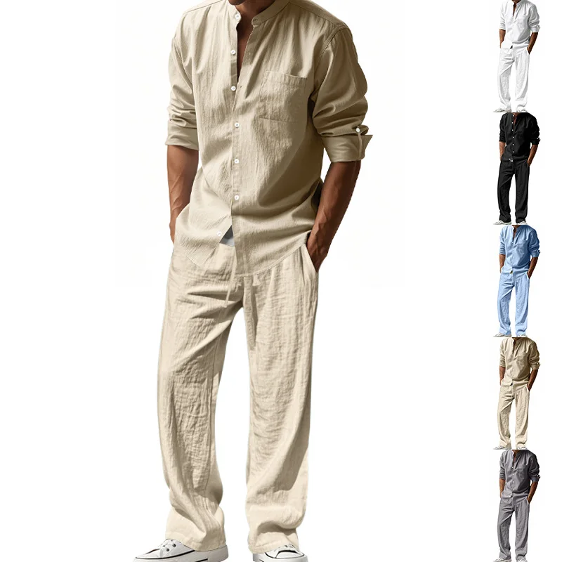 2025 Grensoverschrijdende Amer - Mens Linen Shirt Long Sleeve recensie en prijs