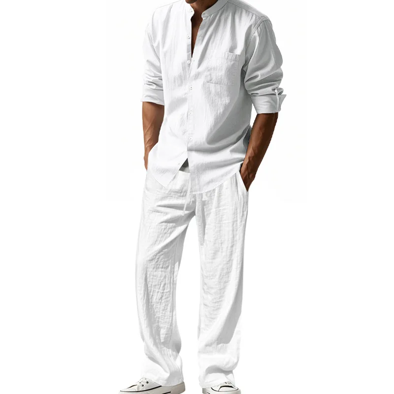 2025 Grensoverschrijdende Amer - Mens Linen Shirt Long Sleeve recensie en prijs