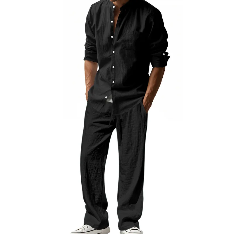 2025 Grensoverschrijdende Amer - Mens Linen Shirt Long Sleeve recensie en prijs
