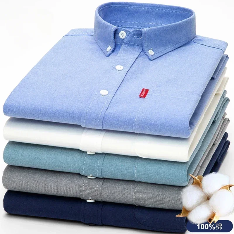 100% Puur Katoenen Heren Effen - Oxford Cotton Casual Shirt Business recensie en prijs