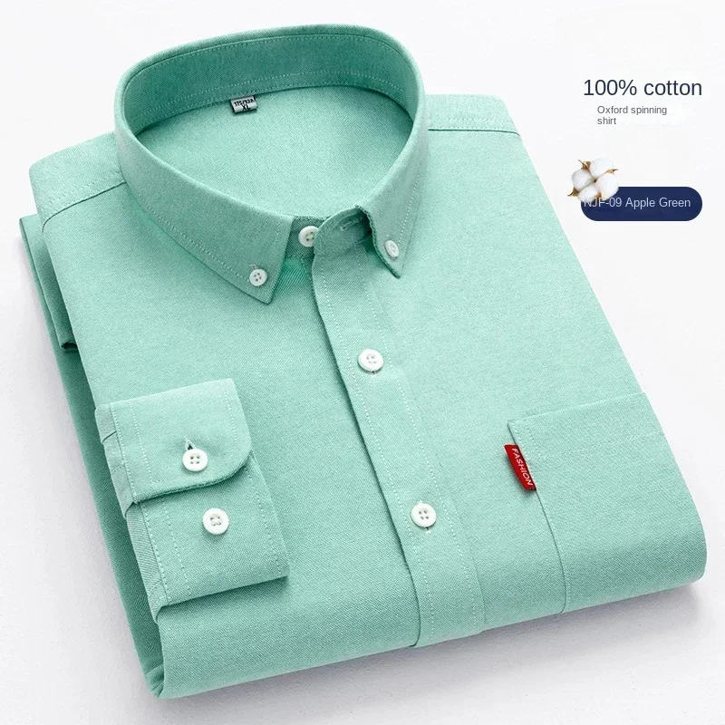 100% Puur Katoenen Heren Effen - Oxford Cotton Casual Shirt Business recensie en prijs