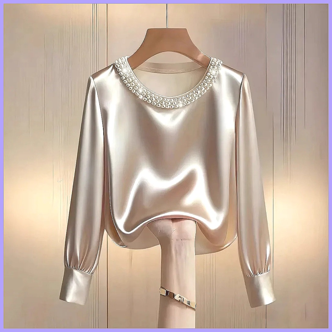 Elegante satijnen blouse met k - Shirts recensie en prijs