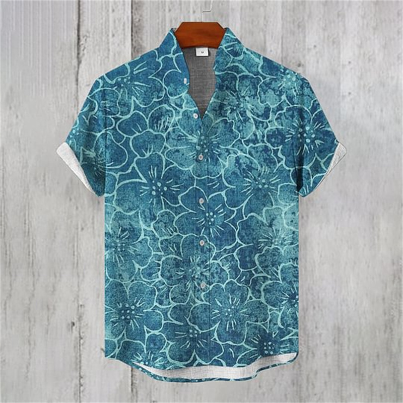 Zomer heren linnen bloemen ret - Vintage Hawaiian Floral Shirt recensie en prijs