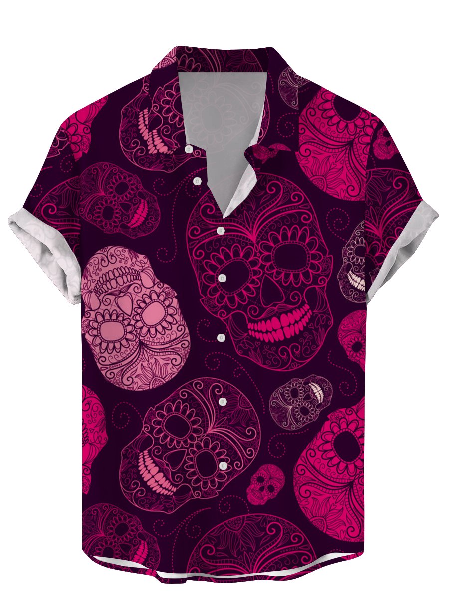 Vintage Schedel Bloemen Heren  - Vintage Hawaiian Floral Shirt recensie en prijs