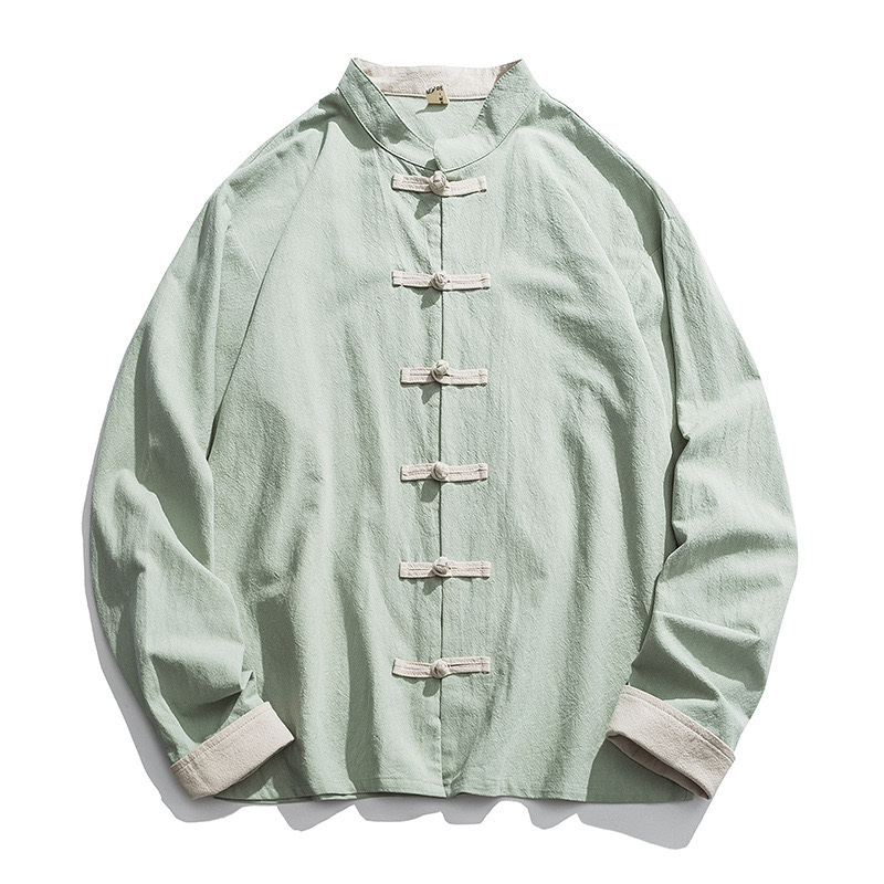 2026 Nieuwe Kimono Jas Mannen  - Mens Linen Shirt Long Sleeve recensie en prijs