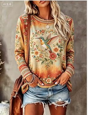 Dames T-shirt met lange mouwen - T-Shirts recensie en prijs