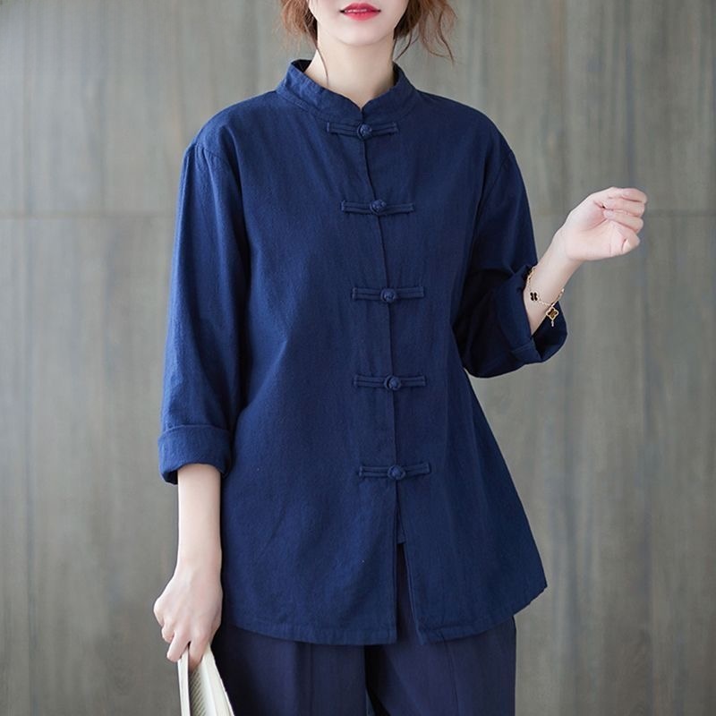 Loszittende katoenen linnen ov - Mens Linen Shirt Long Sleeve recensie en prijs