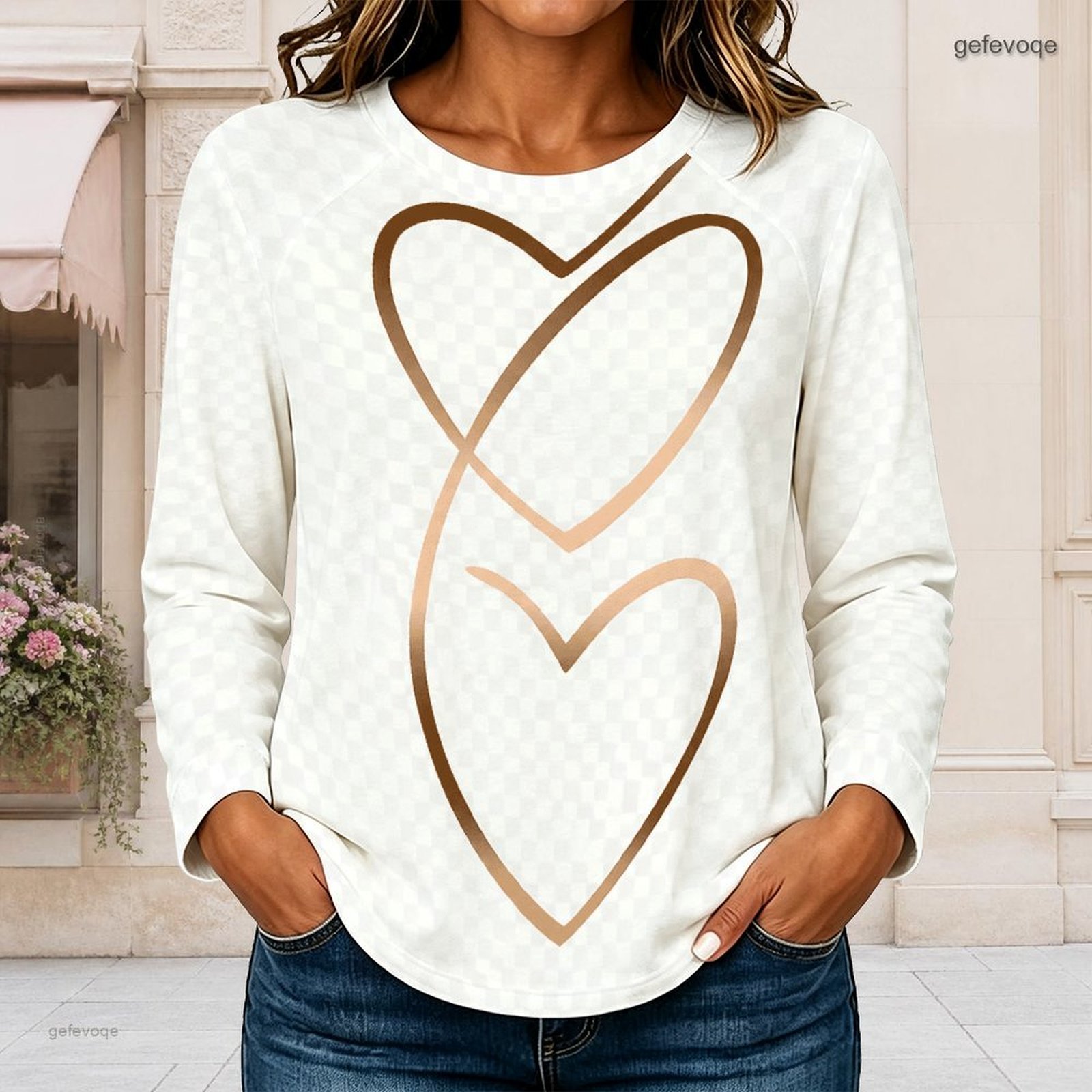 Dames T-shirt met ronde hals,  - T-Shirts recensie en prijs