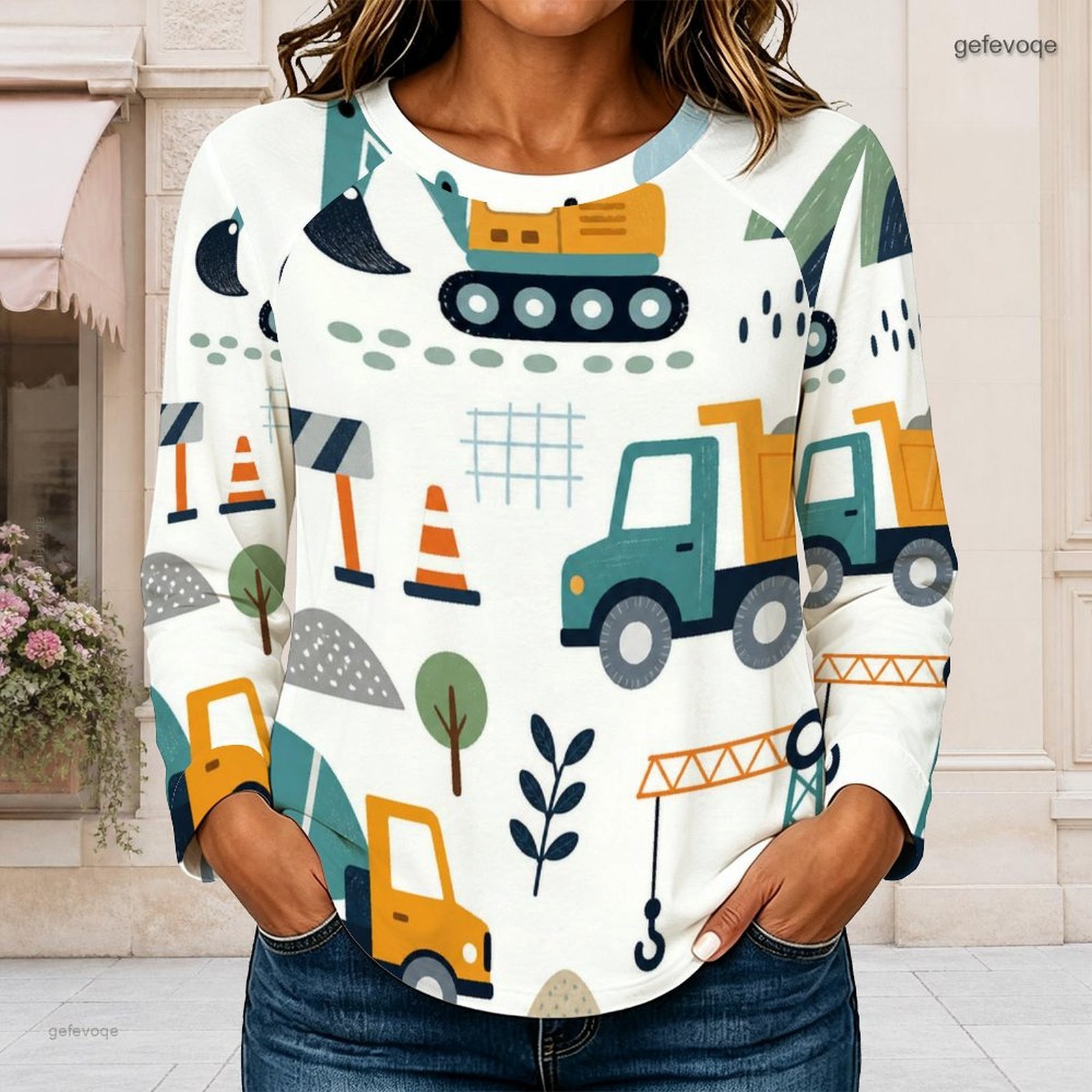 Dames T-shirt met ronde hals,  - T-Shirts recensie en prijs