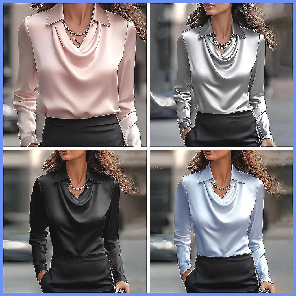 Vintage satijnen blouse dames  - Shirts recensie en prijs