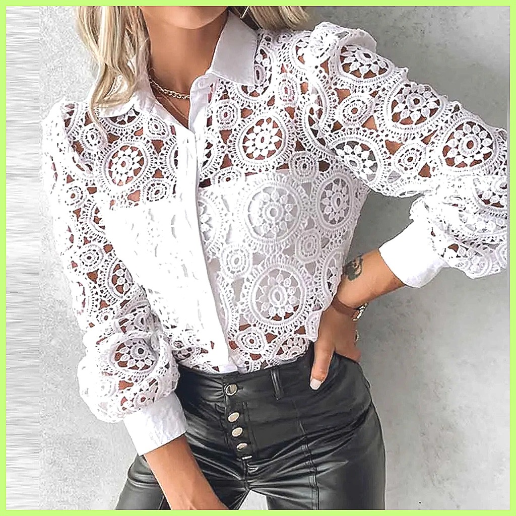 2025 Dames Wit Kant Blouse, El - Shirts recensie en prijs