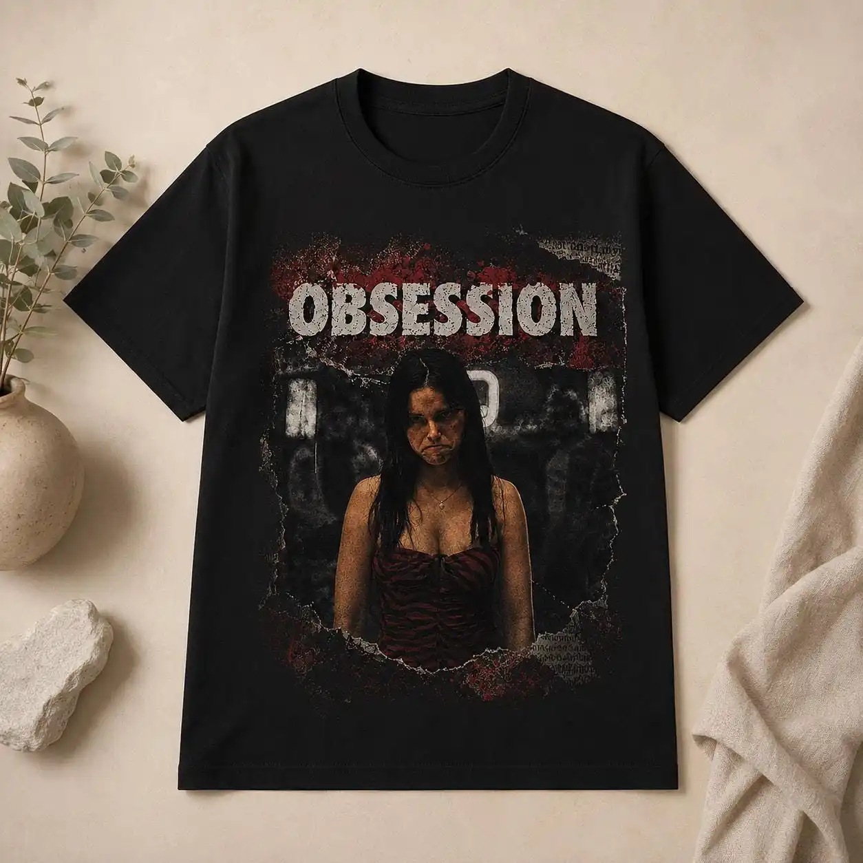 Obsession Graphic T-shirt, Vin - Acid Wash Vintage Graphic T Shirt recensie en prijs