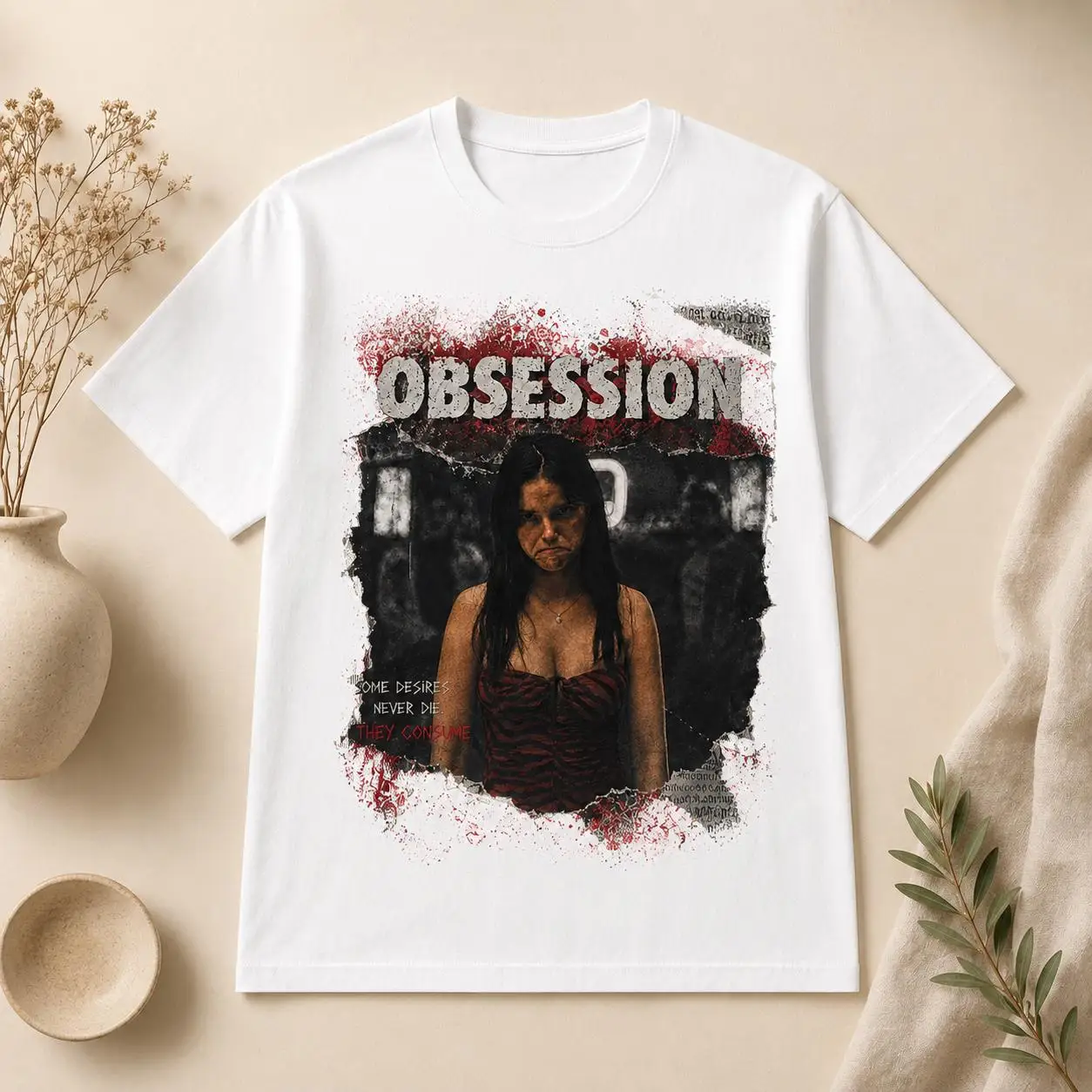 Obsession Graphic T-shirt, Vin - Acid Wash Vintage Graphic T Shirt recensie en prijs