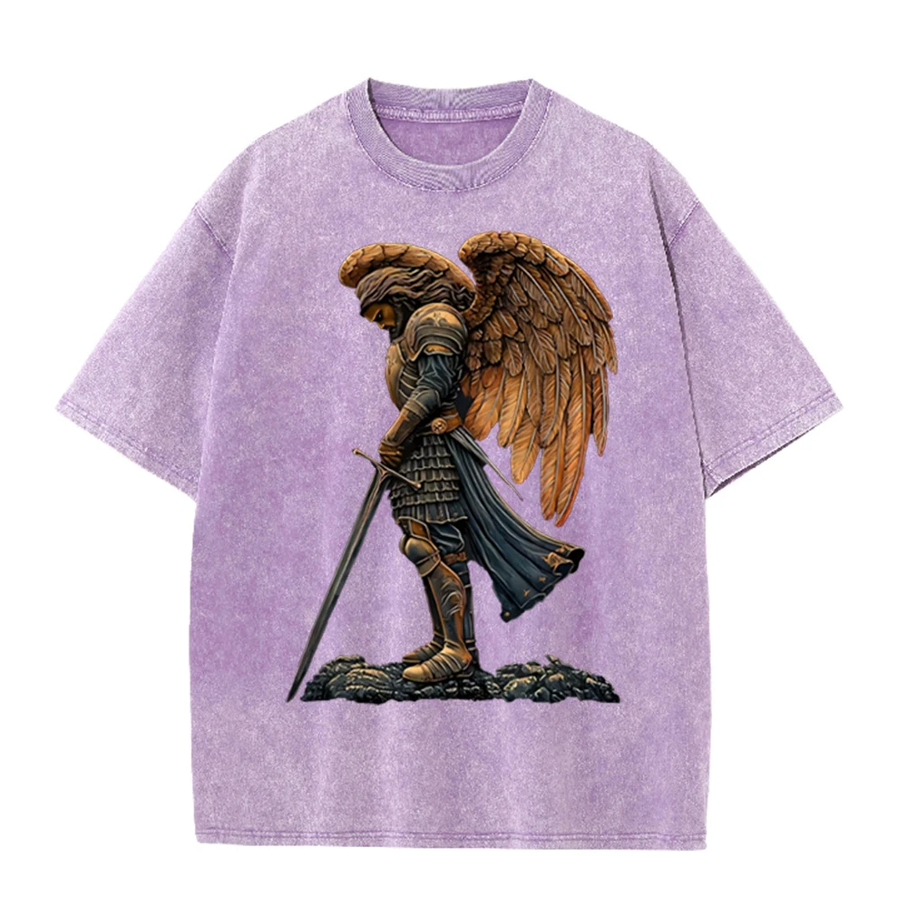 2026 Vintage Gepantserde Engel - Acid Wash Vintage Graphic T Shirt recensie en prijs