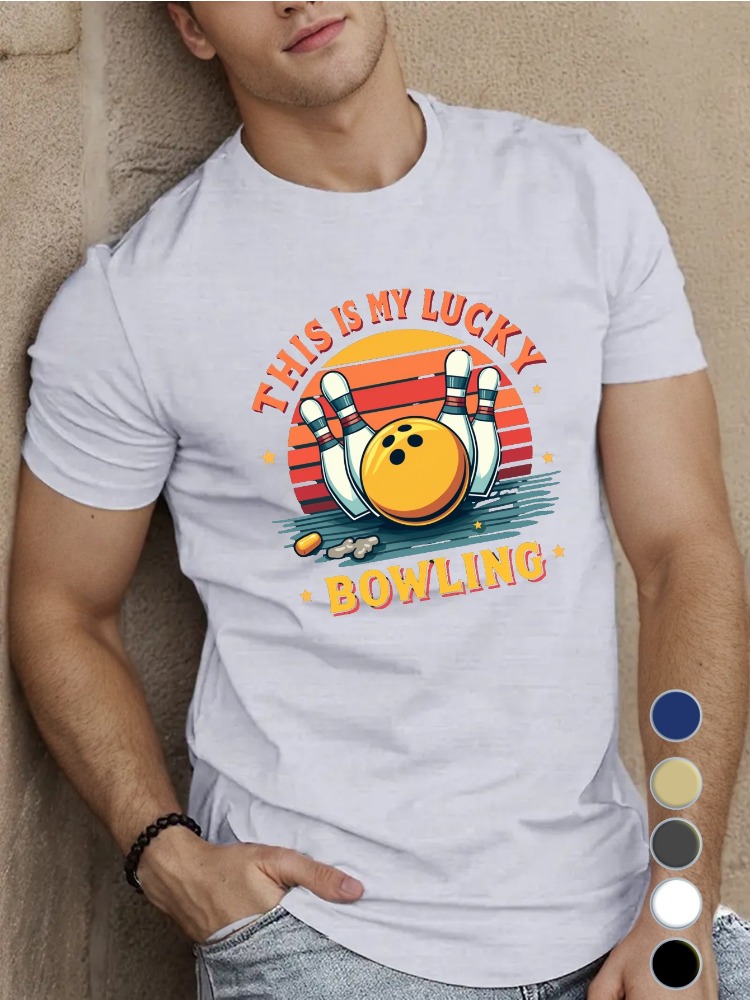 Koningsblauw heren T-shirt met - Short Sleeve Bowling Shirt Retro recensie en prijs
