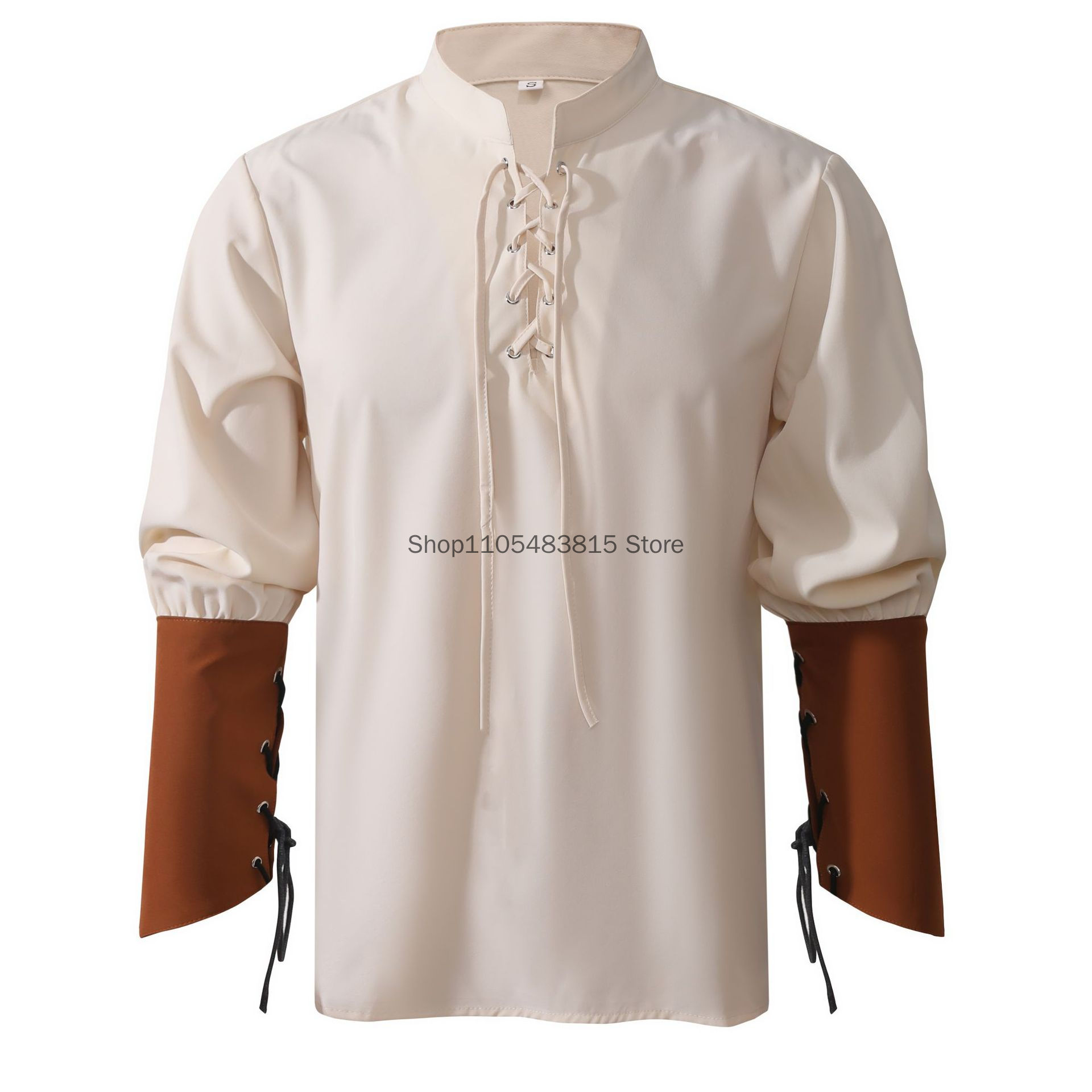 Piratenhemd voor heren - Midde - Medieval Gothic Lace Up Pirate Shirt recensie en prijs
