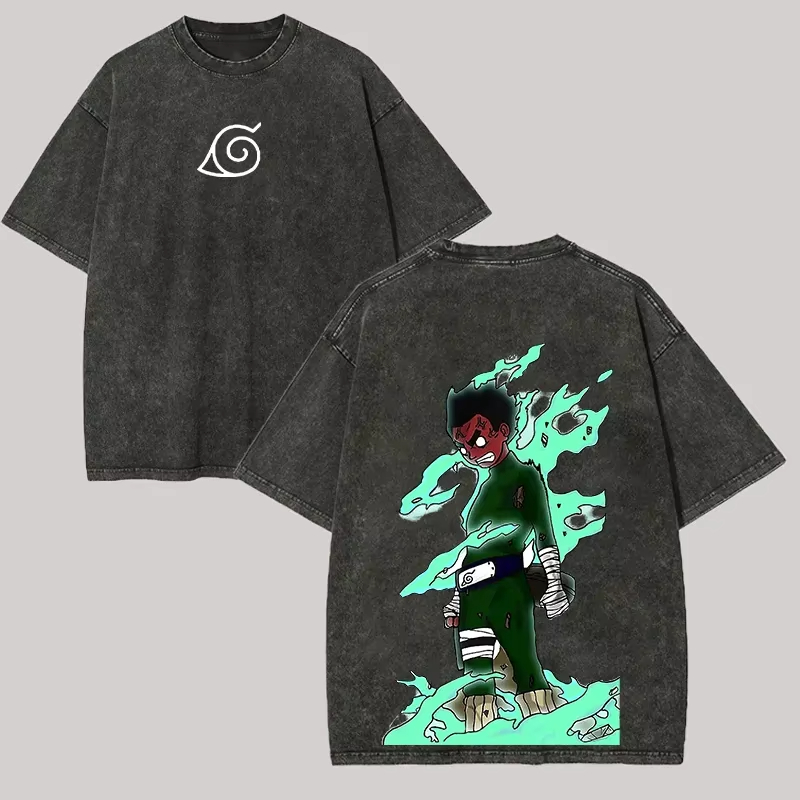 Rock Lee Eight Gates T-shirt N - Acid Wash Vintage Graphic T Shirt recensie en prijs