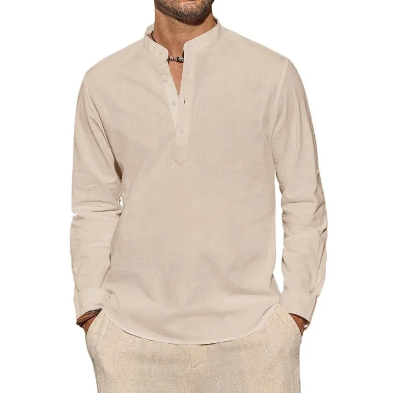 T-shirts met lange mouwen voor - Mens Linen Shirt Long Sleeve recensie en prijs