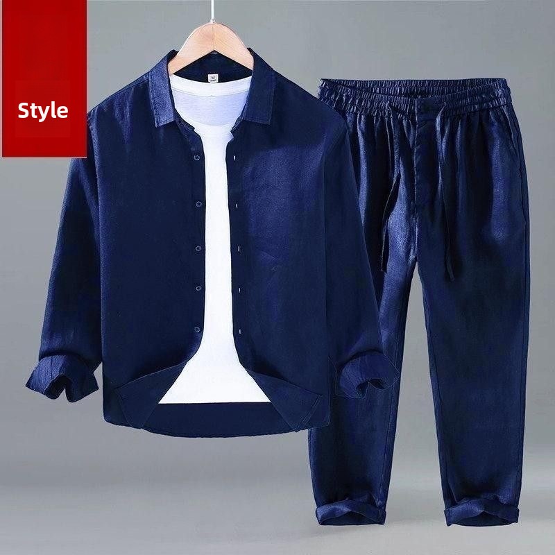 Losse linnen heren casual kort - Mens Linen Shirt Long Sleeve recensie en prijs